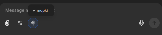 LibreChat MCP Tools Menu